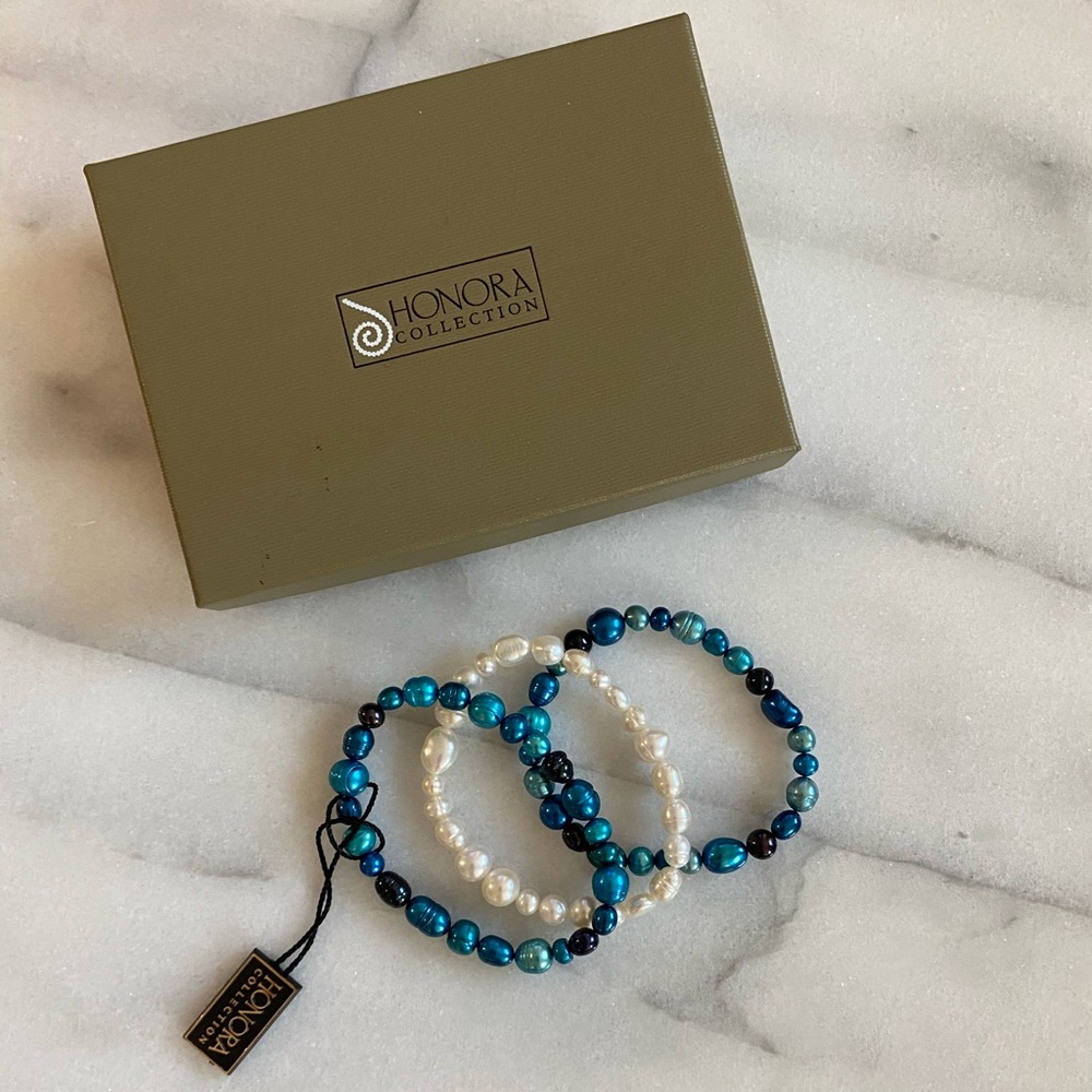 Honora New In Box Pearl Bracelet Set